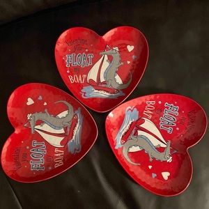 Set of 3 Valentine Kids’ Plates by Pottery Barn Kids Cambria Tabletop